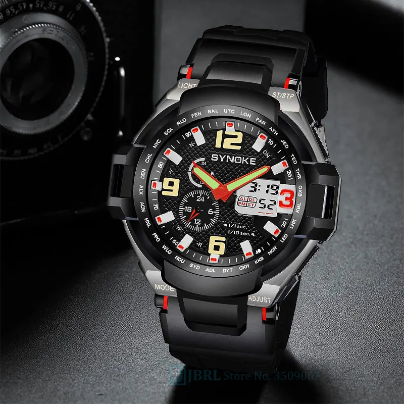 

SYNOKE Brand Digital Watch Men Sport Watches Electronic Led Fashion Wrist Watch For Men Clock Male Wristwatch Waterproof Hours