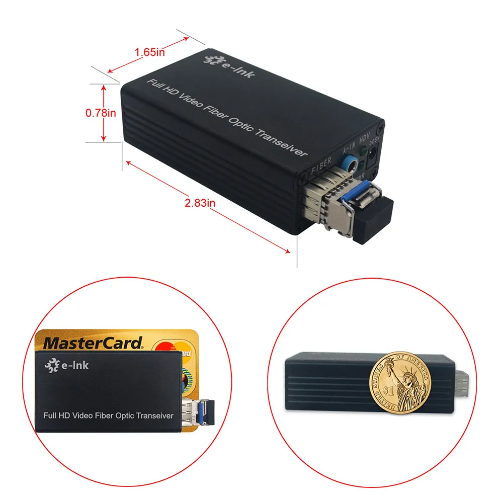 Мини HDMI оптоволоконный удлинитель с внешним стерео аудио Оптический