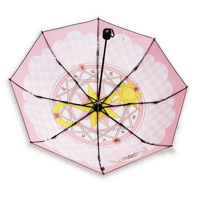 

Anime Sailor Moon Card Captor Sakura Umbrella Three-Folding Anti-UV Umbrella Windproof Cosplay Prop Collectible Christmas Gift