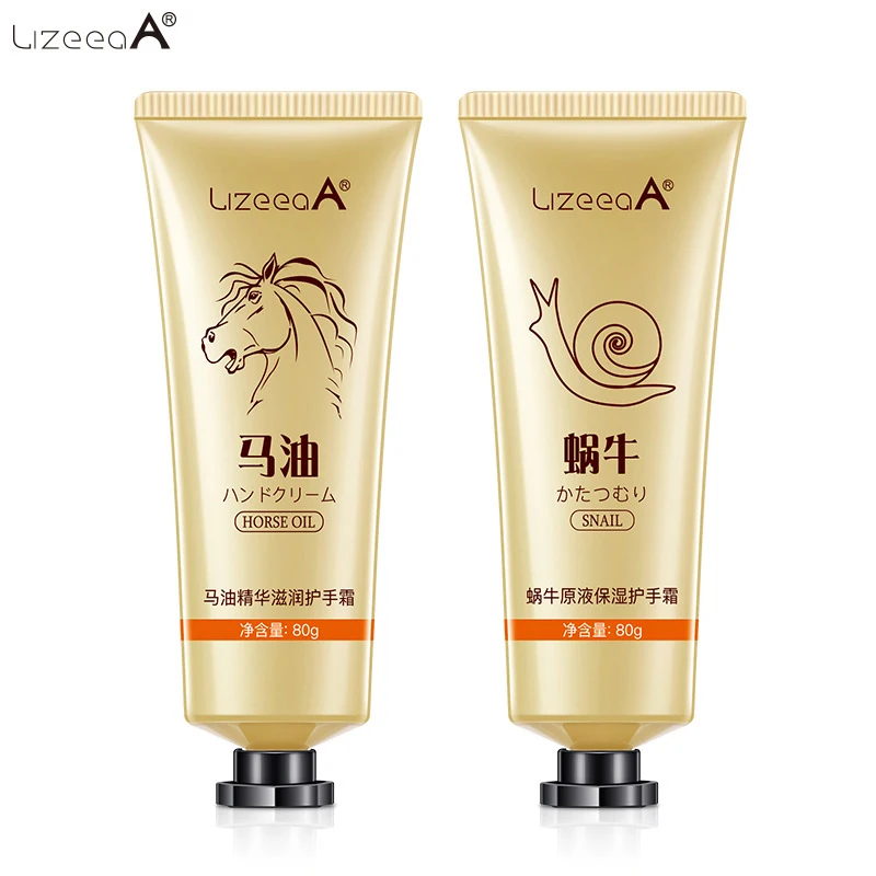 

80g Snail Hand Cream Horse Oil Moisturizing Anti Chapping Frost Hand Care Winter Dry Frostbite Protector Nourishing Skin Care