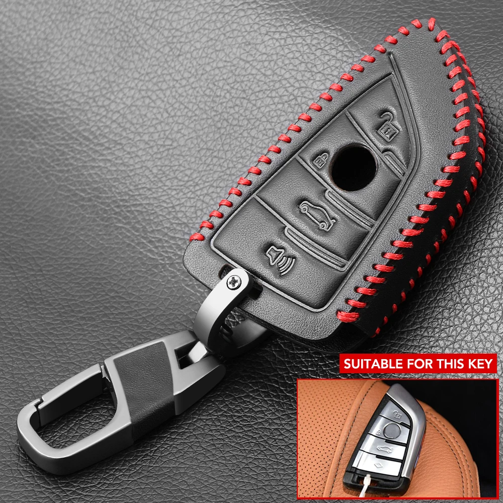 Leather Car Key Case Cover for BMW 520 525 f30 f10 F18 118i 320i 1 2 3 4 5 6 7 Series X1 X3 X4 X5 X6 M3 M4 M5 F11 F20 F25 F26 key case,key case cover,car key shell