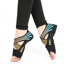 Женские нескользящие носки для йоги, женские дышащие спортивные носки с половинным носком, балетные танцевальные носки, YS-BUY