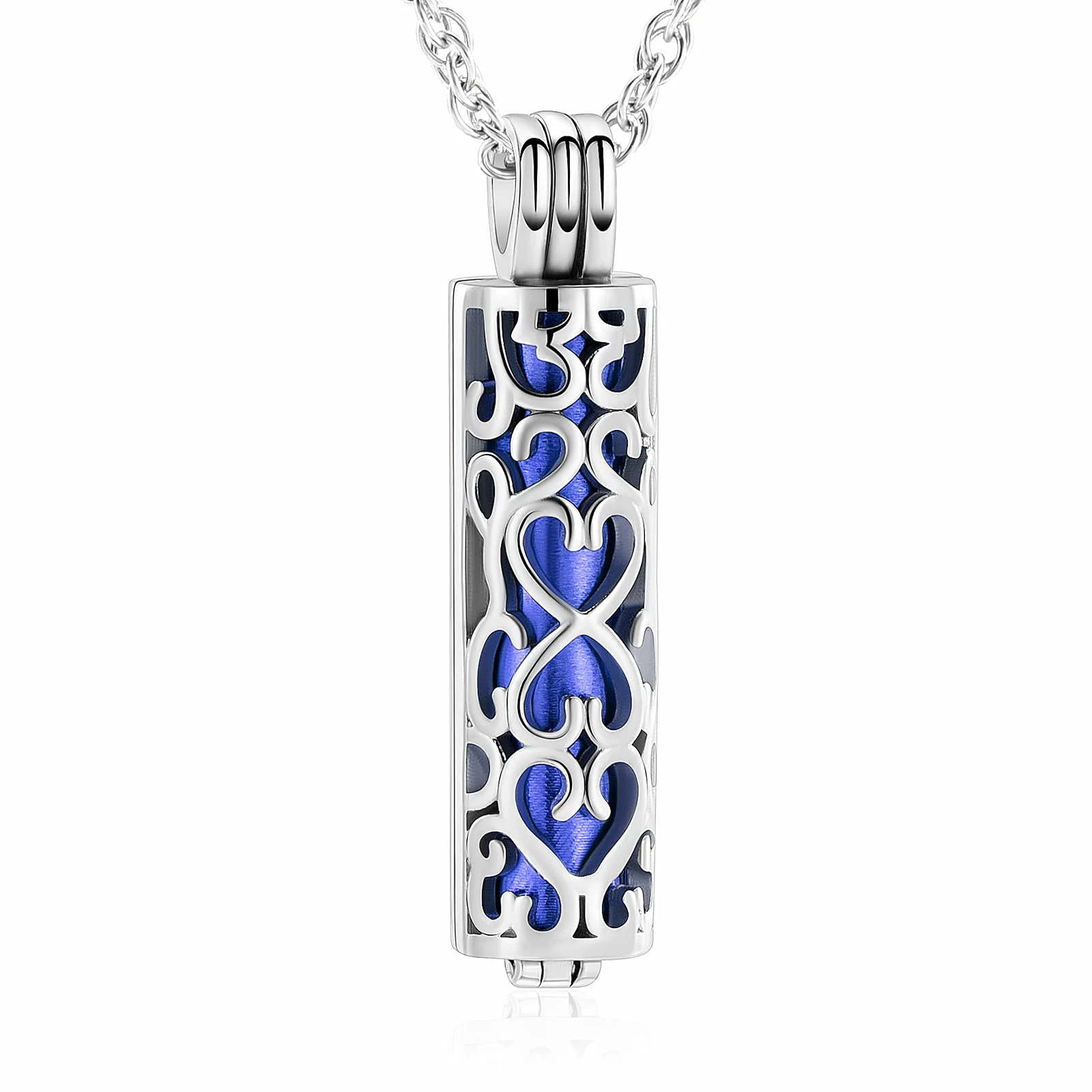 Cremation Jewelry Cylinder Urn Necklace For Ashes For Women Men