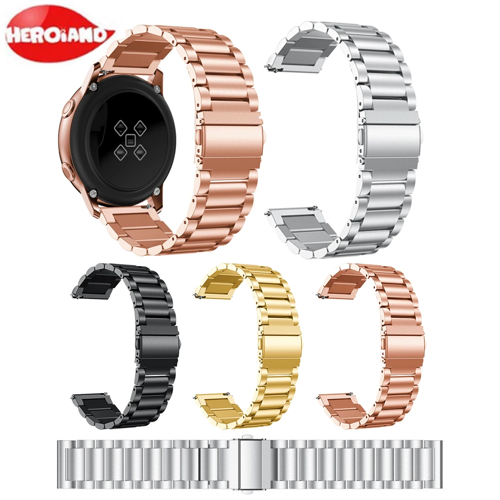 20 мм металлический браслет из нержавеющей стали для samsung Galaxy Watch Active 42 S2 браслет ремешок для Galaxy active 2 40 мм 44 мм браслет