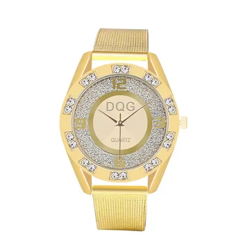 

New Top Brand Gold Silver Crystal Watch Casual Quartz Watch Men Stainless steel Dress Wristwatch Relogio Masculino C261