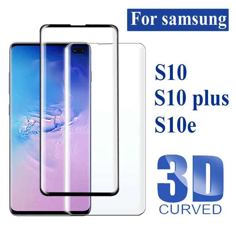 3D Защитное стекло для Samsung Galaxy S10e S10 plus закаленное samsumg sansung galax s 10 e 10s s10plus verre tremp
