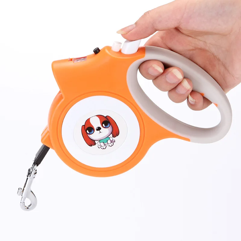 

2019 Pet Automatic Telescopic Traction Rope With Light Dog Walking Small Dog 5 m Dog Leash With Rope