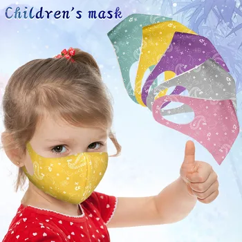 

Mascarillas Children's General Printed Ice Silk Cotton Mask Dust-proof Windproof Mouth Mask Reusable Masque De Protection Enfant