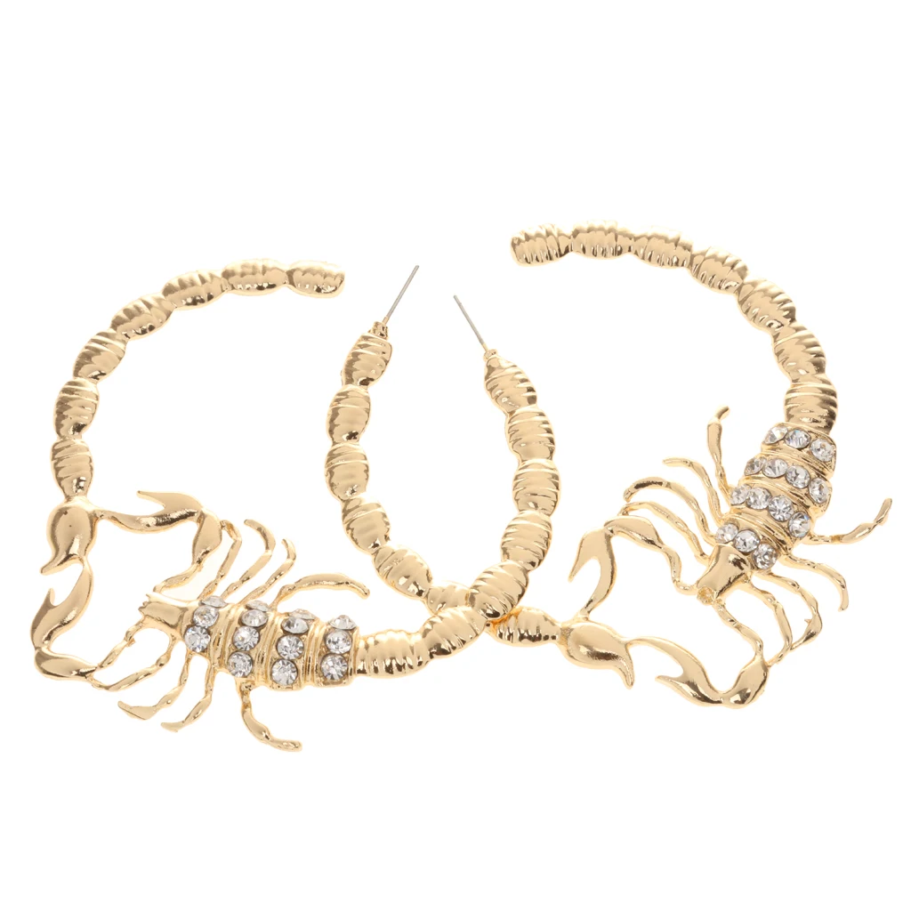Huggie Скорпион Кристалл обод кольцо Висячие серьги панк ювелирные изделия Висячие серьги дизайн