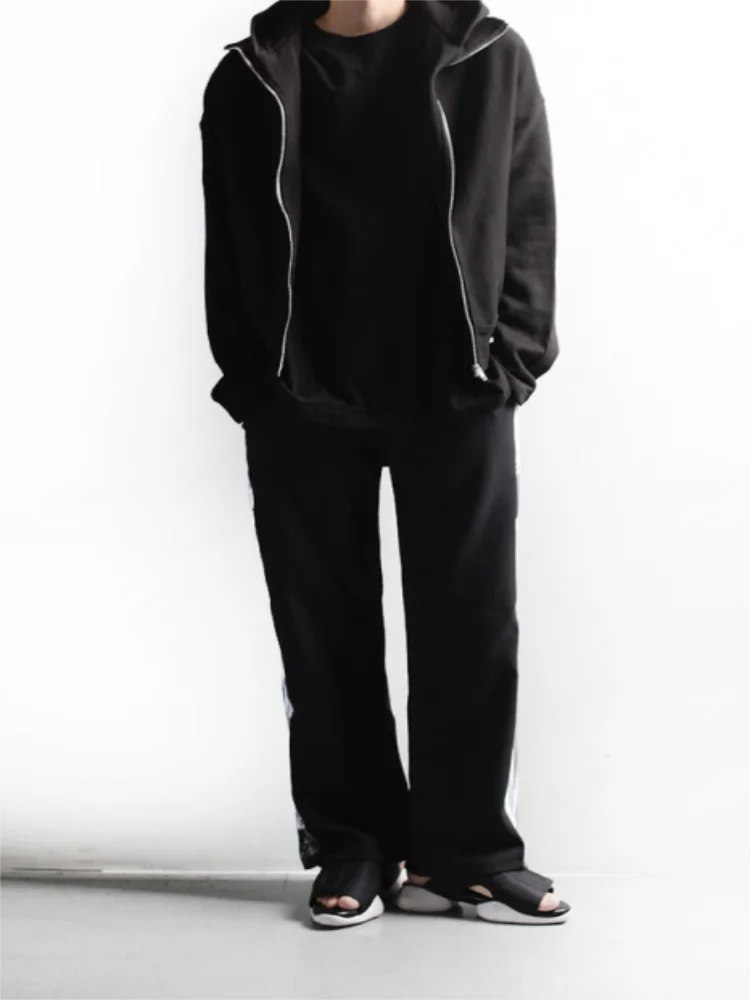 

Men's Long-Sleeve Hoodie Coat Spring And Autumn New Casual Cardigan Fashion Trend Pure Color Versatile Loose Large Size Hoodie