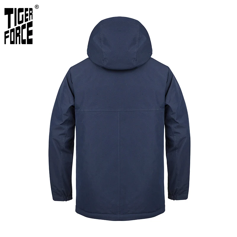 Новинка 2020 мужская куртка TIGER FORCE ветровка с капюшоном Высококачественная теплая