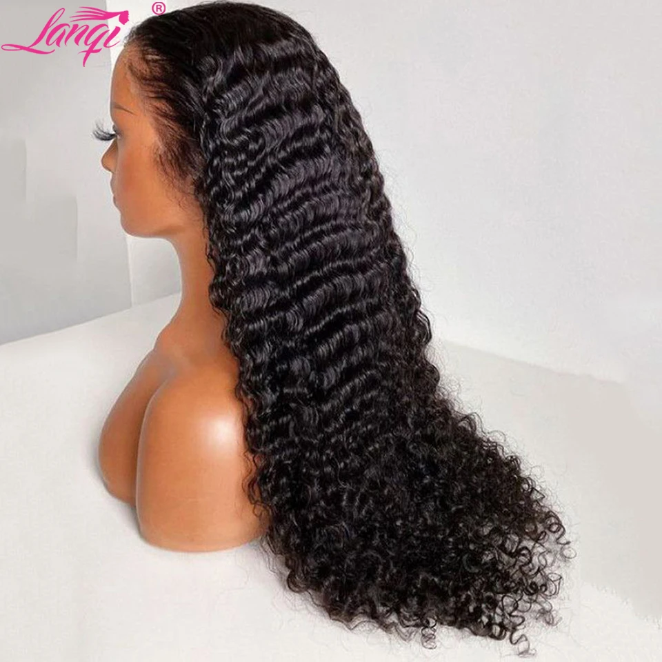 Wholesale Long Preplucked 28 30 Inch Deep Wave Frontal Wig 13x4x1 T Part Lace Wig Brazilian Lace Front Human Hair Wigs For Women