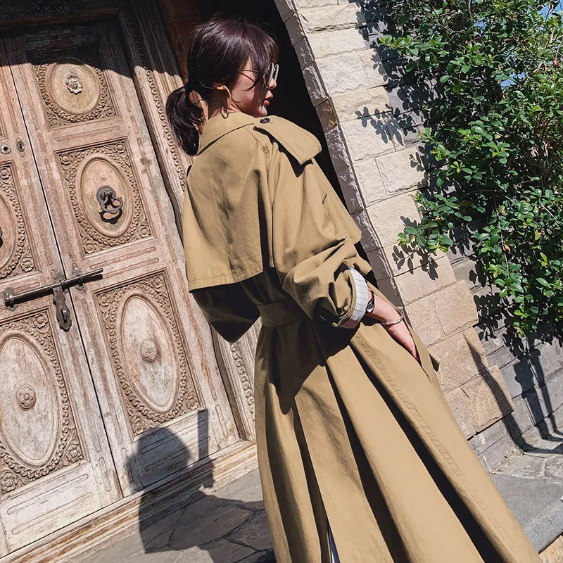 2019 Spring And Autumn New Style British Style Popular Waist Hugging Hem Mid-length over-the-Knee Overcoat Thin Trench Coat Wome
2019 Spring And Autumn New Style British Style Popular Waist Hugging Hem Mid-length over-the-Knee Overcoat Thin Trench Coat Wome