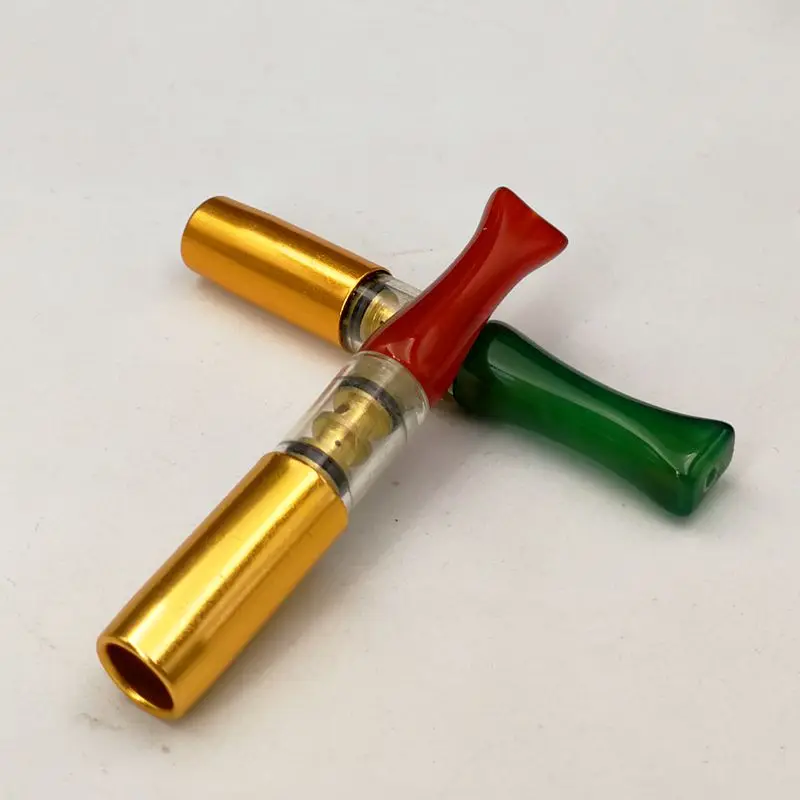 

Natural red-green agate jade myelin filter type can clean the cigarette nozzle men and women filter the cigarette butt to send g