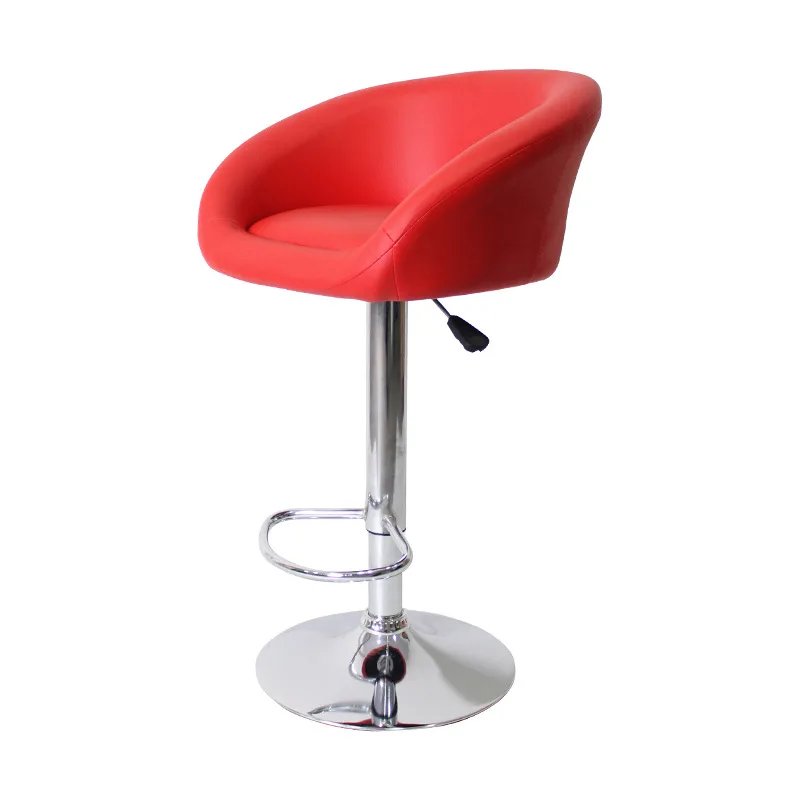 

Direct Selling Red Paragraph Casual Bar Chair Cashier Desk Front Desk Barstool Modern Wine Bar Chair Height Adjustable Leisure C