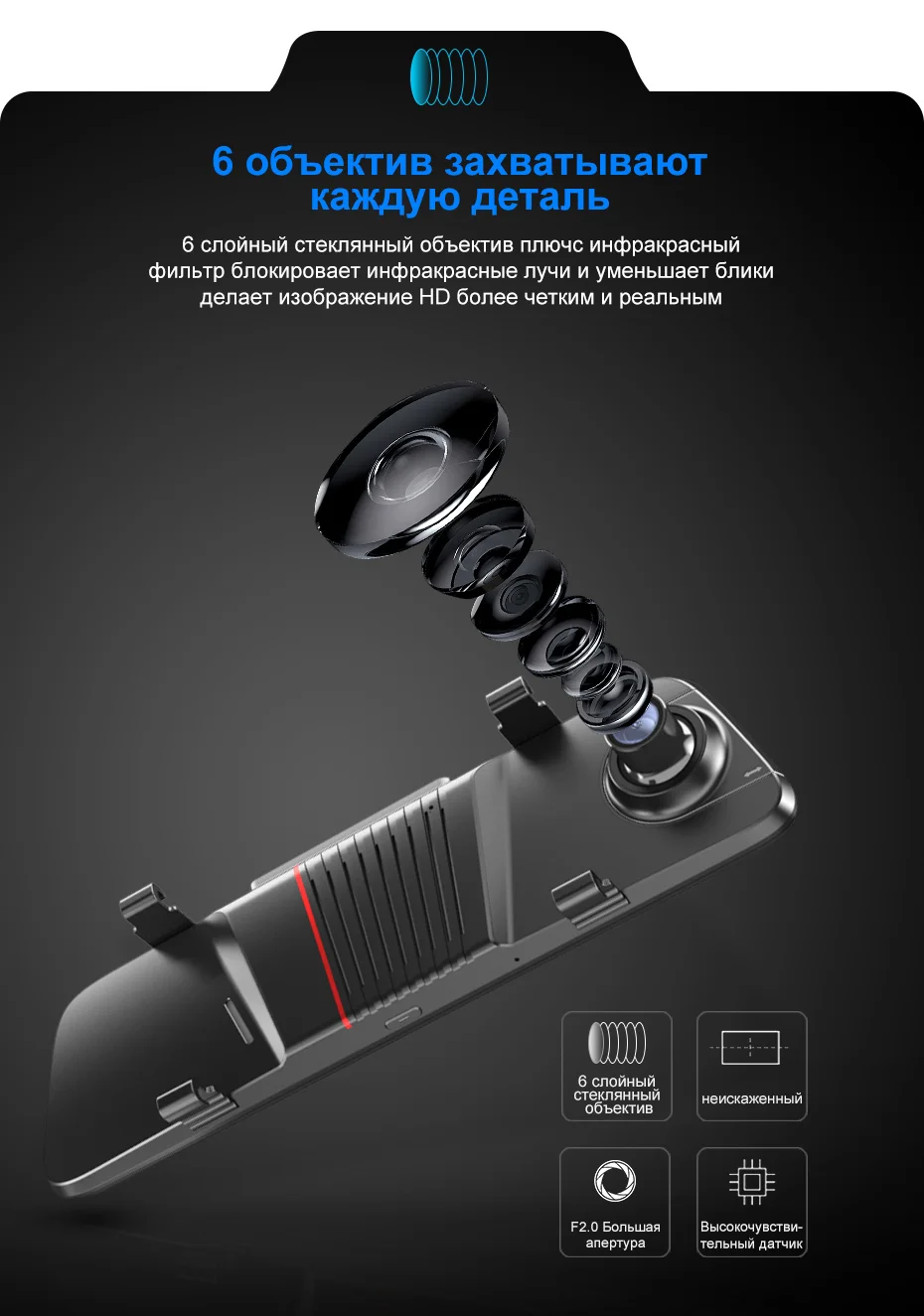 AWESAFE Автомобильный видеорегистратор Камера 10 ''ips 2.5D FHD 1080P поток зеркало заднего вида привод видео регистратор ночное видение авто видеорегистратор