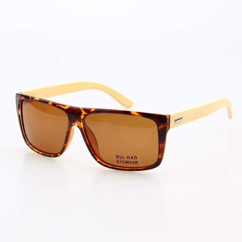 

Солнцезащитные очки RUI HAO Мужские поляризационные, модные дизайнерские, с бамбуковыми дужками, для отдыха, вождения, 6 цветов, 8204