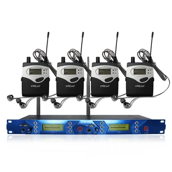 

Wireless Recording Studio In-Ear Monitor System UHF Dual Channel Wireless Headset Transmitter +2/4 Receiver for Stage Monitor