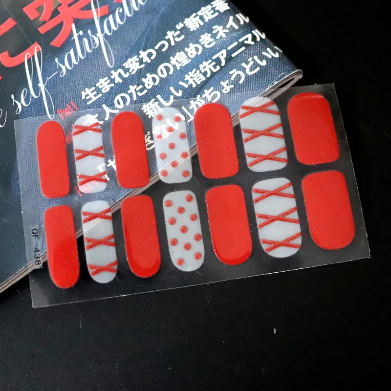 1 Sheet Nail Art Sticker Mix Design Adhesive Wraps Full Cover DIY Stickers 3D Manicure Decoration Tips Decal for Women Wholesale