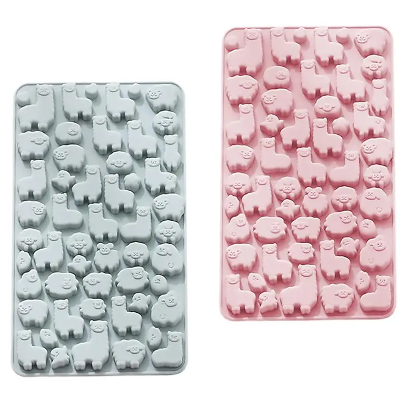 2Pcs Creative Safe Alpaca-Shape Mold Silicone Mold Cake Mold Chocolate Mold for Home Bakeries Kitchen Restaurant