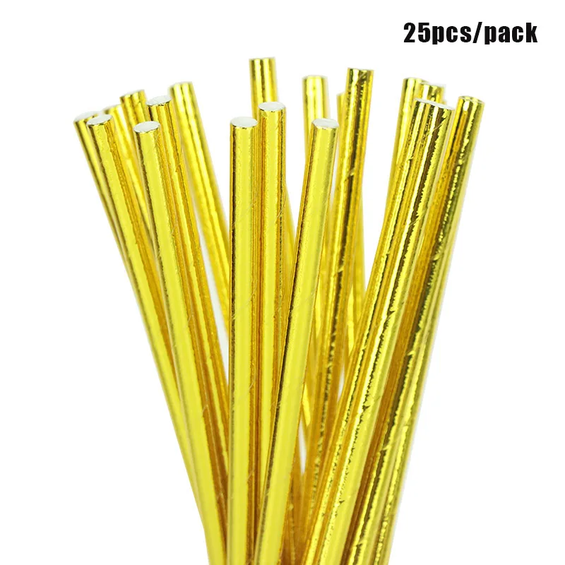 Gold Straw 16 шт./компл. твердая Золотая бумага чашки+ тарелки Weddiing день рождения для украшения детского душа фестиваль для детей столовая посуда все для праздника - Цвет: Gold Straw