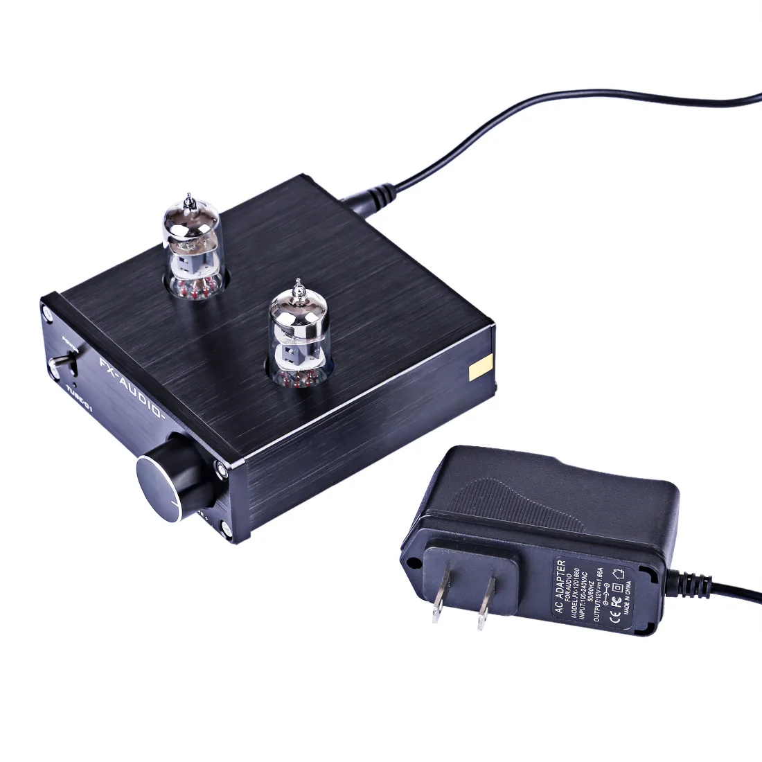 

TUBE-01 DC12V 1A Preamplifier Tube 6J1 HIFI Preamplifier With Power Supply Educational Toy Gift For Kid - US Plug/EU Plug Black
