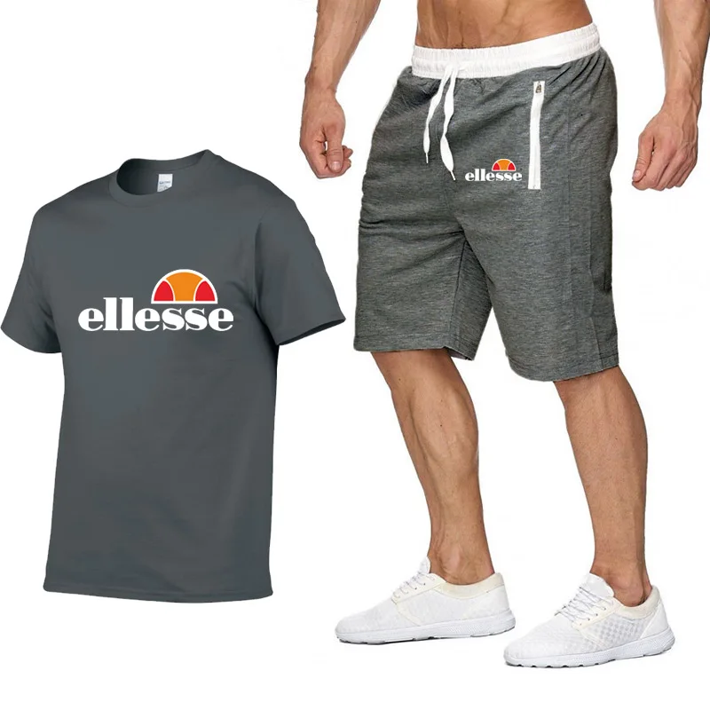 

New Summer T-Shirt Men's suits Lastest Fashion Short Sleeve T-Shirt set Funny Tee Shirts Hipster O-Neck Cool Tops+Shorts