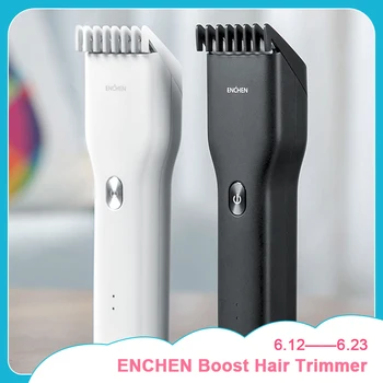 

youpin Boost Hair Trimmer ENCHEN For Men Kids Cordless USB Rechargeable Electric Clipper Cutter Machine With Adjustable Comb