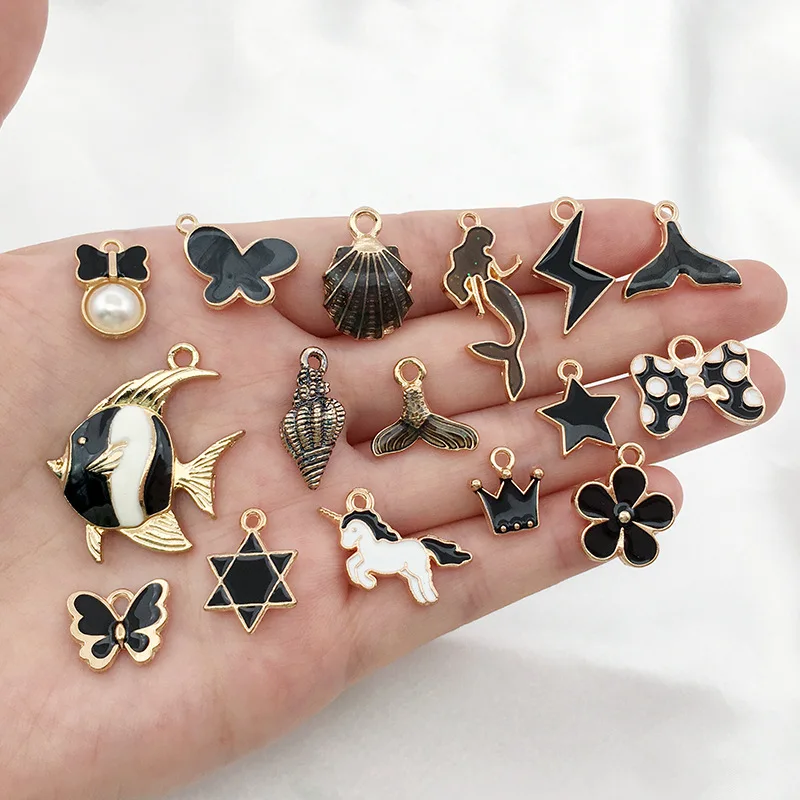

Peixin Sea Animal Shell Crown Butterfly Charm Enamel Pendant Ornament Decoration Bracelet Earring Necklace DIY Jewelry findings