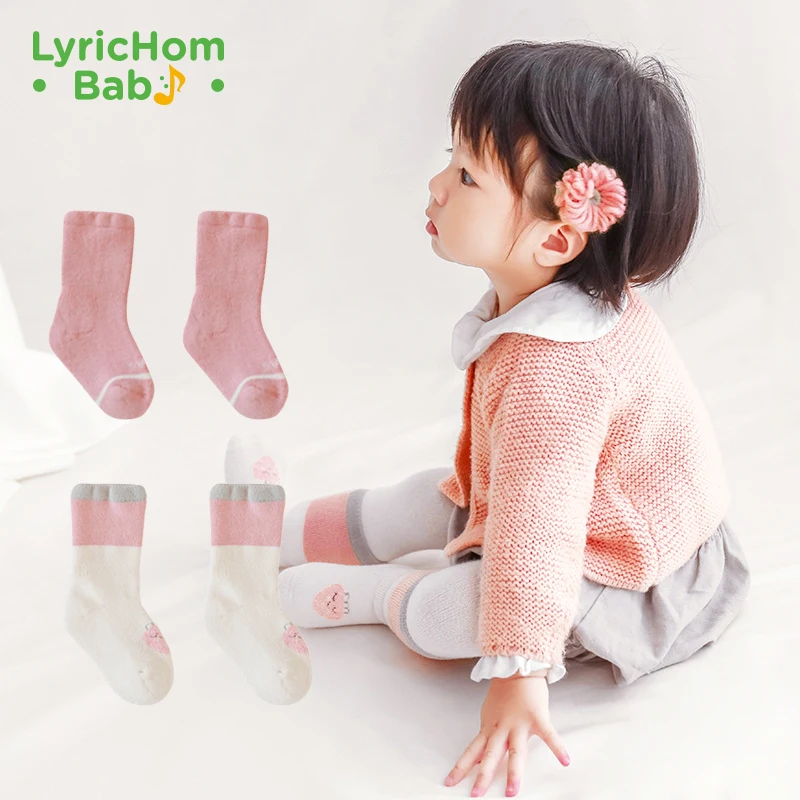 

LyricHom Baby Socks for Girls 1 year Soft Breathable Solid Baby Socks Girl Cotton Infant Sock Newborn Meia Infantil Menina