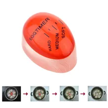 1Color huevo temporizador Material de resina perfecto huevos por temperatura ayudante de cocina temporizador rojo herramientas de temporización
