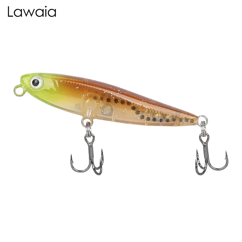  Lawaia Fishing Lure Floating Mini Pencil 60mm/3.1g Word Dog Swimming Micro-object Cockroach Road Lu