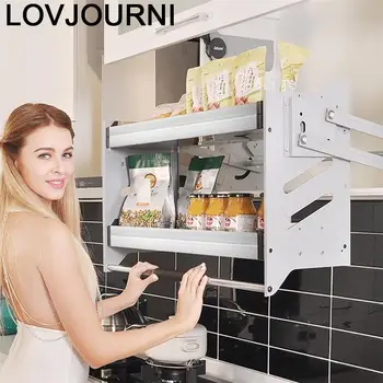 

Mutfak Malzemeleri Rangement Cuisine Stainless Steel Hanging Organizer Rack Cocina Kitchen Cabinet Cestas Para Organizar Basket