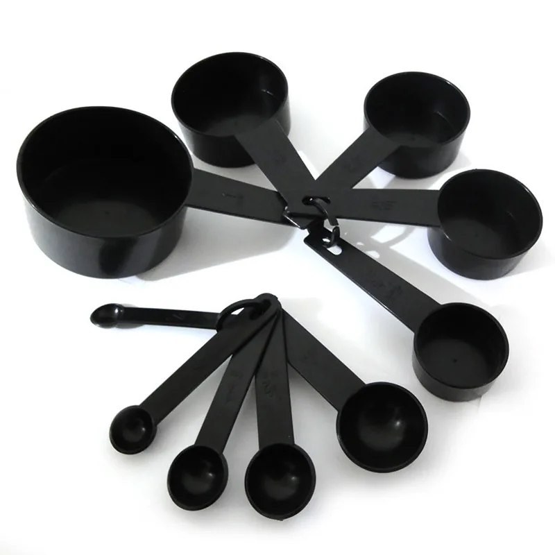 10Pcs//Set Kitchen Baking Bakery Cakes Cooking Plastic Measuring Cups /& Spoons