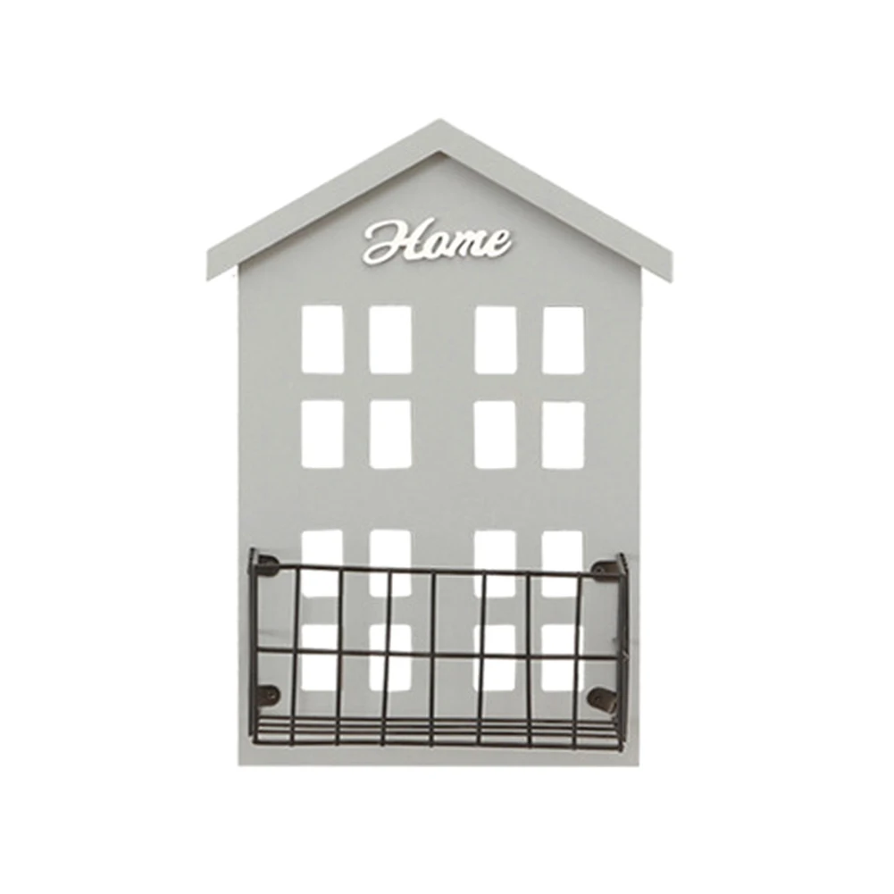 Newly Wooden Storage Wall Shelf Rack Display Organization House Style Decoration for Home XSD88 - Цвет: White