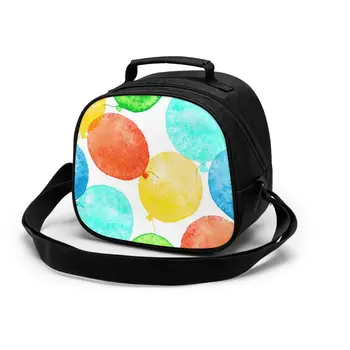 

Colorful Watercolor Balloons Cooler Lunch Box Portable Insulated Lunch Bag Kids Thermal Food Picnic Lunch Bag