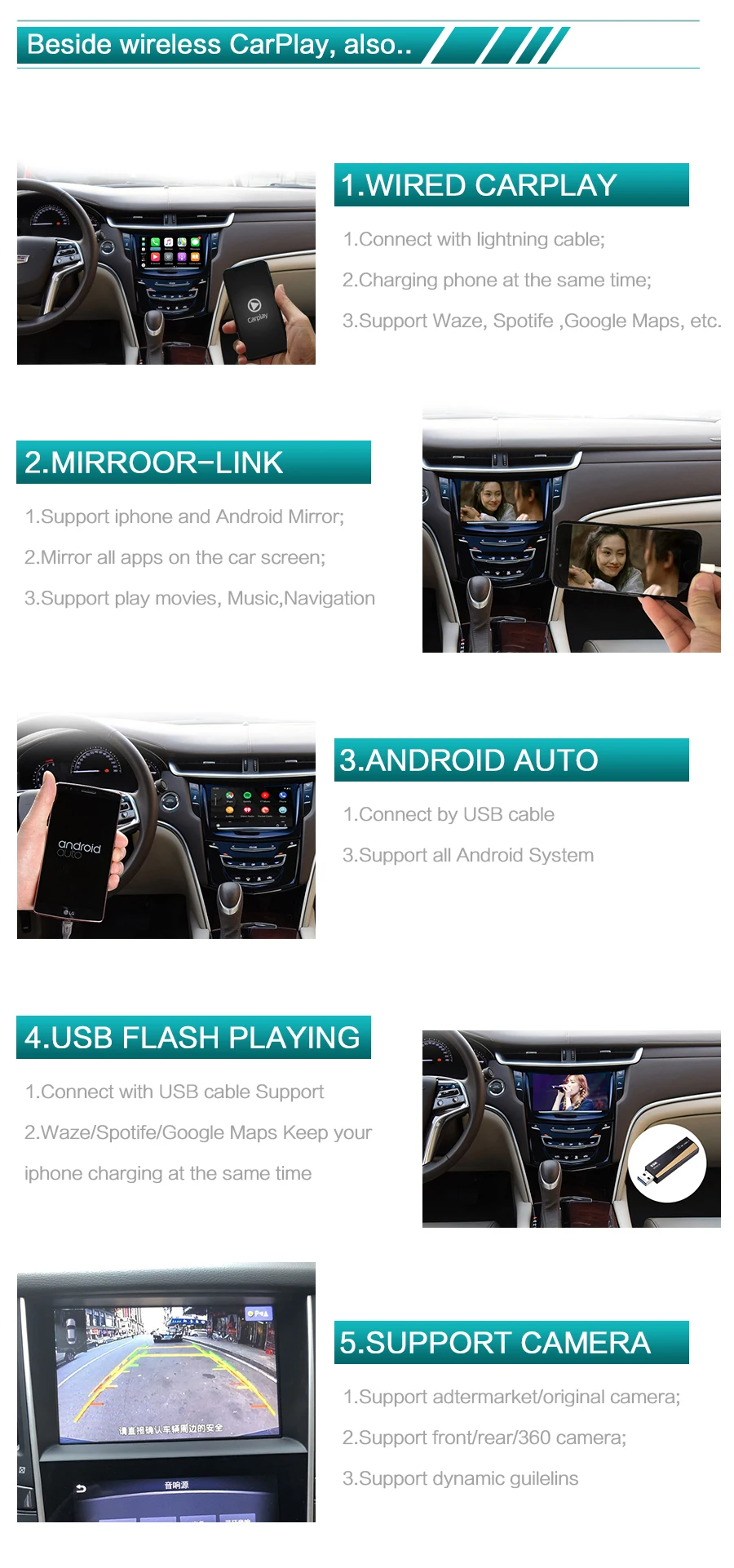 Wireless Apple Carplay For Cadillac XTS ATS SRX CTS XT5 carplay.technology