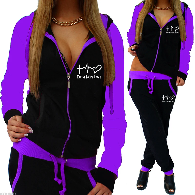 

2023 Women's Tracksuit Autumn Hoodies+Pants 2 Piece Sportwear Woman Sports Suit Hooded Sweatshirt Outfits Female Jogging Suits