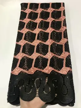 

Latest High Quality African Swiss Voile Lace In Switzerland For Party With Stones 5Yards 2020 New Design African Laces Fabric