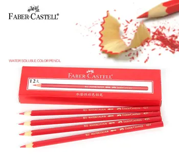 

Faber Castell Water soluble Color Pencil Red Color 421 Colored Pencils For Drawing Sketch Germany