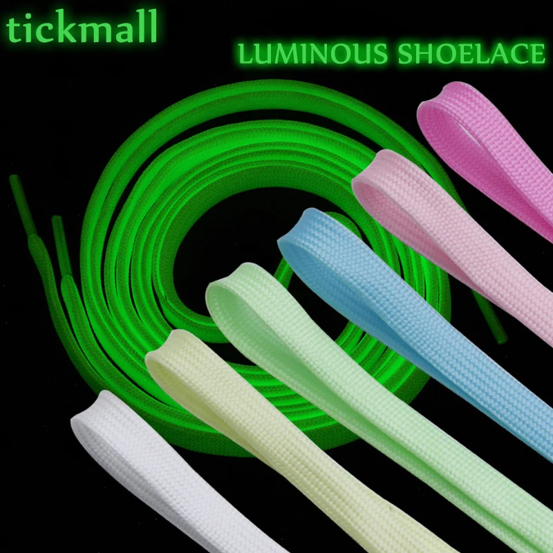 

Popular 1 Pair Flat Sports Casual Shoes Laces 6 Solid Colors Luminous Shoelaces