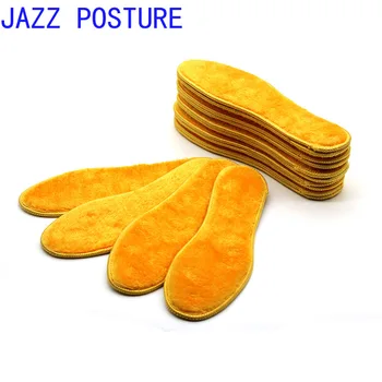 

Gold velvet winter warm padded cotton insole imitation wool felt soft insoles sweat-absorbent breathable q202