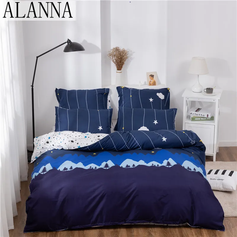 Alanna X-1010 Printed Solid bedding sets Home Bedding Set 4-7pcs High Quality Lovely Pattern with Star tree flower Alanna X-1010 Printed Solid bedding sets Home Bedding Set 4-7pcs High Quality Lovely Pattern with Star tree flower