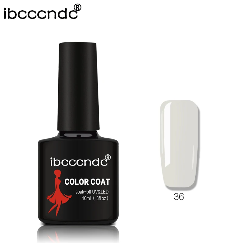 IBCCCNDC 10 мл гель УФ грунтовка для ногтей Базовое покрытие 80 цветов лак для ногтей Полупостоянный УФ лак для ногтей праймер для ногтей верхнее и Базовое покрытие - Цвет: 36