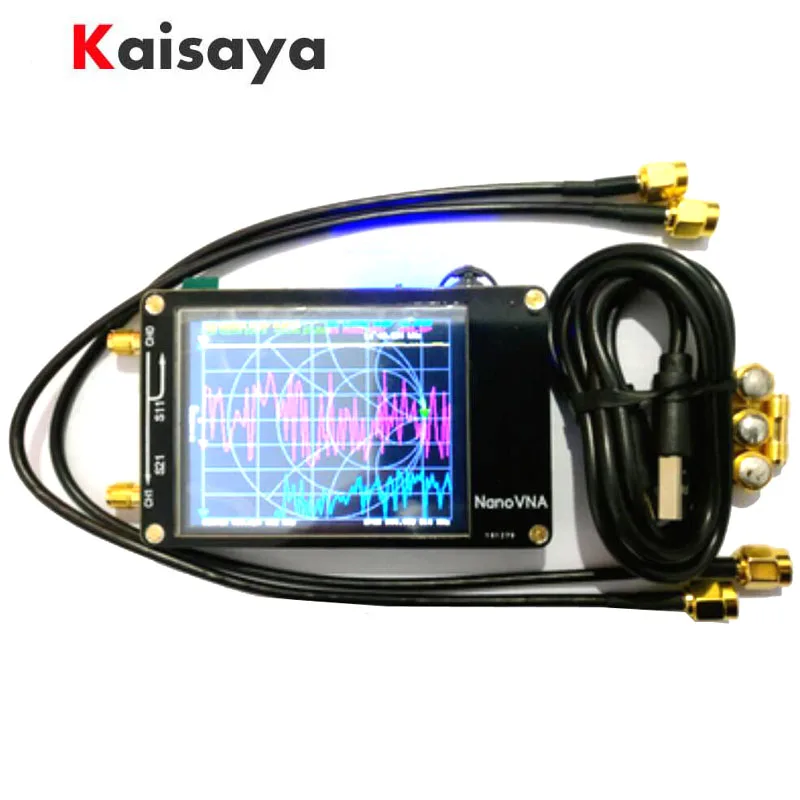 Tanie Nowy NanoVNA 2.8 calowy dotykowy LCD HF VHF UHF UV wektor sieciowy analizator 50 KHz 300 MHz analizator antenowy z akumulatorem I4 001