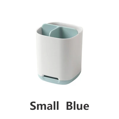 Small Blue Пластиковая Полка для зубных щеток, многофункциональная сушилка для ванной, кухонного мыла, моющаяся Чистящая Щетка для хранения, 3 цвета - Цвет: Small Blue