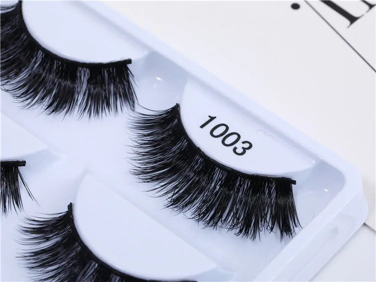 Special for 3D Mink False Eyelashes Eyelashes White Box with Five Pairs of Thick Pointed Eyelashes