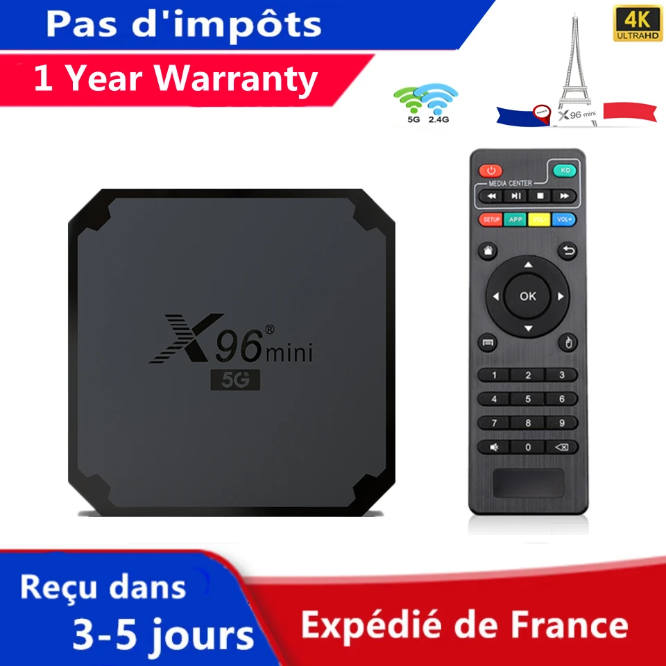 Новинка X96 Mini Iptv Android TV Box 9 0 S905w4 5G 2G 16G 4k M3u Smart Ip Tv Set Top Neo Франция |