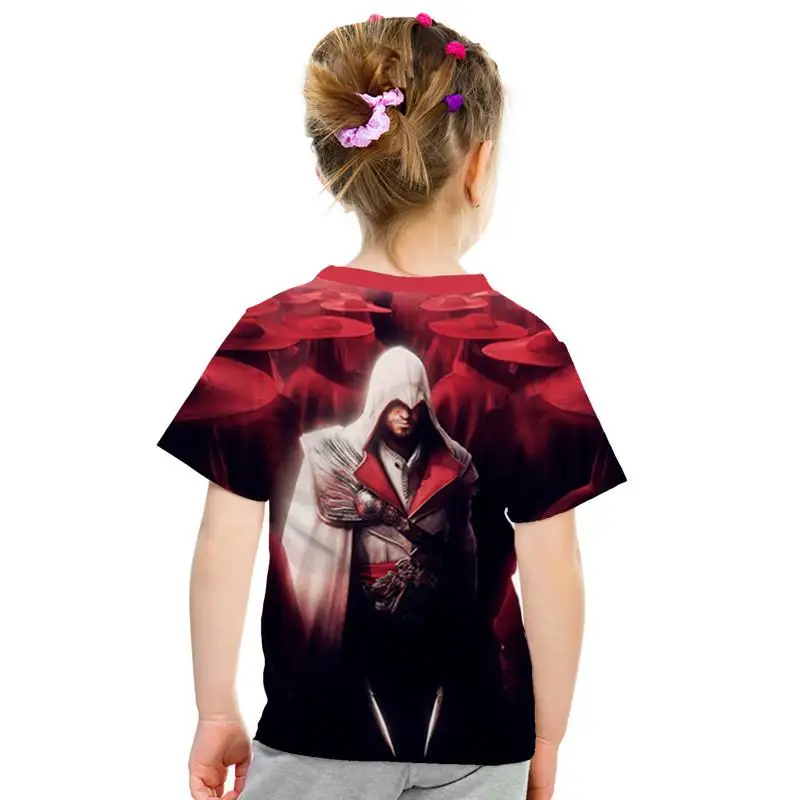 Детская куртка с 3D-принтом Assassin's Creed Altai, модная футболка с короткими рукавами и принтом электронных игр для мальчиков и девочек