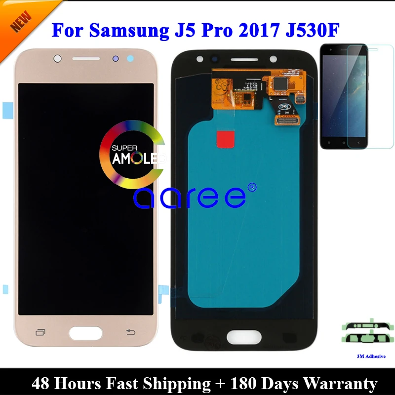 ЖК-дисплей AMOLED для Samsung J5 Pro 2017 J530 сенсорный экран с цифровым преобразователем в
